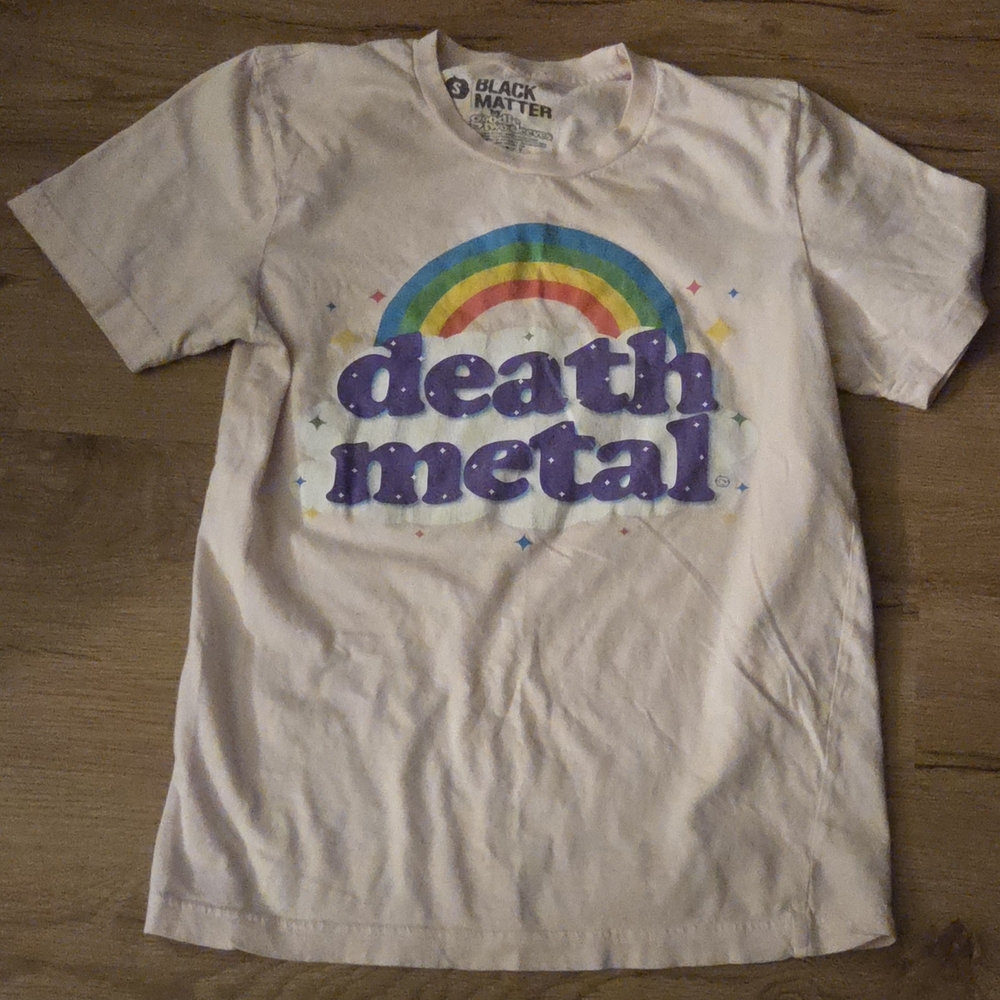 Black Matter White Kids Rainbow "death metal" Graphic Tee